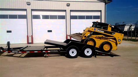 cat skid steer load dump trailer|tilt bed skid loader trailers.